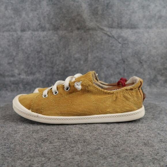 Time and Tru Shoes Women 6.5 Sneaker Casual Fashion Slip On Corduroy Yellow Flat - Picture 4 of 13